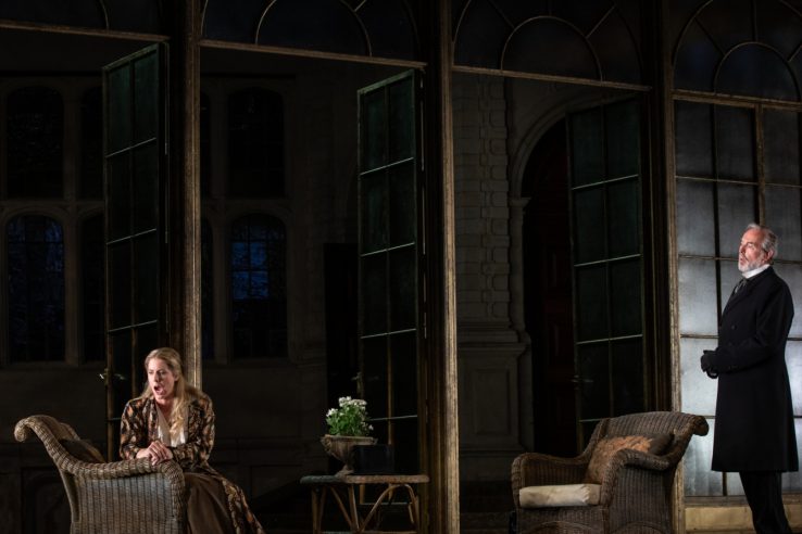 Lauren Fagan as Violetta and Stephen Gadd as Giorgio Germont in La Traviata, 2021 © Ali Wright