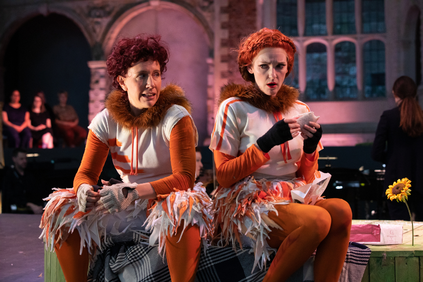 Julia Sporsén as The Fox and Jennifer France as The Vixen in The Cunning Little Vixen at Opera Holland Park, 2021 © Ali Wright